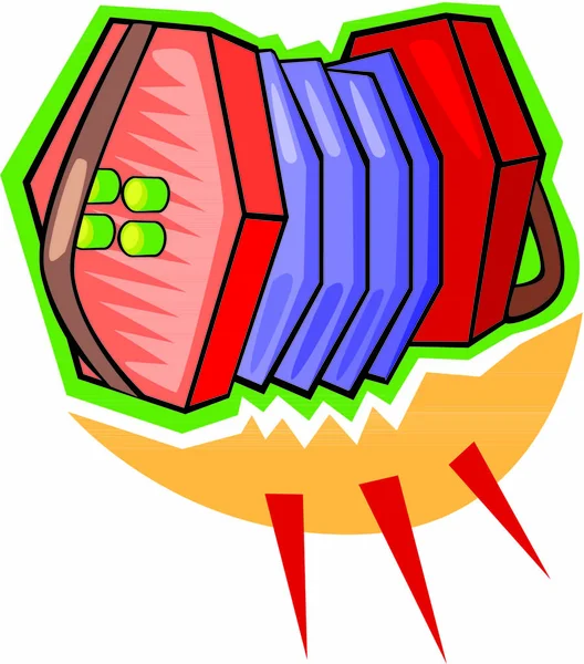 Ilustracja Graficzna Znaku Akordeonu — Wektor stockowy
