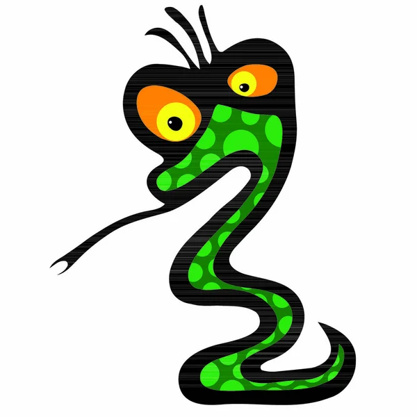 Desenho Animado Assobiando Cobra Ilustração Fundo Branco imagem vetorial de  PantherMediaSeller© 352024408