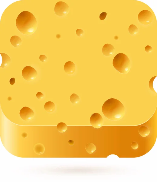 チーズのアイコン 創造的なデザインのための白い背景のイラスト — ストックベクタ