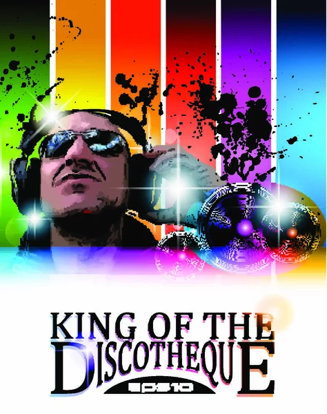 King Discotheque Flyer Αφίσα Εναλλακτικής Μουσικής Εκδήλωσης Basckground Είναι Γεμάτη — Διανυσματικό Αρχείο