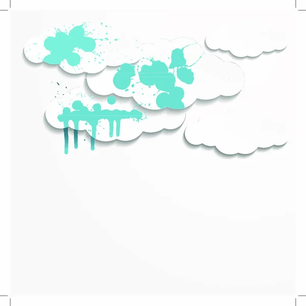 Fondo Abstracto Con Nubes Papel Pintura Puntual — Vector de stock