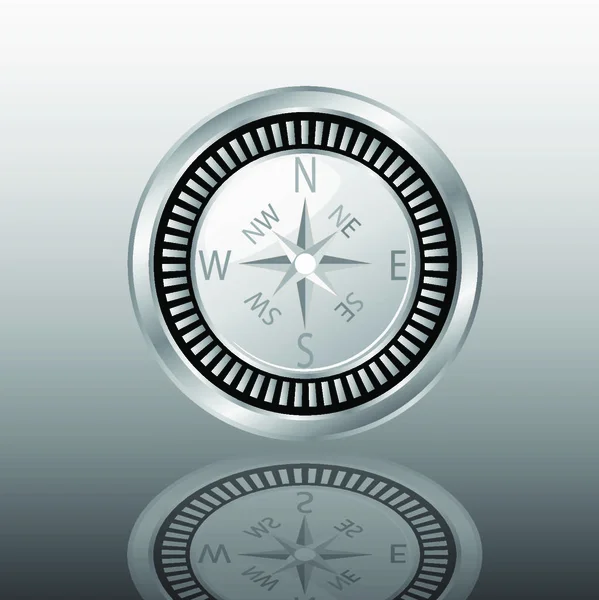Kompass Vektor Tecken Grafisk Illustration — Stock vektor