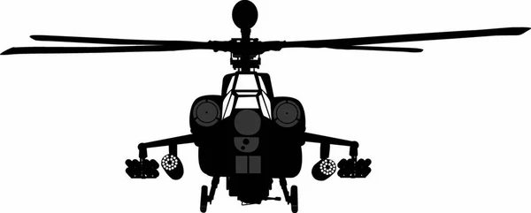 Havoc Támadó Helikopter Vektor Sziluett — Stock Vector