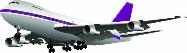 Aviones Pasajeros Ilustración Vectorial Coloreada Para Diseñadores — Vector de stock