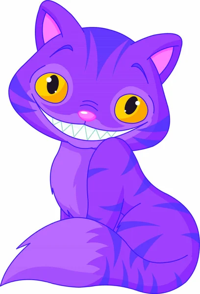 Illustration Sittande Cheshire Cat — Stock vektor