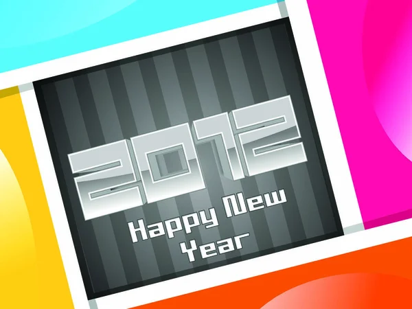 Barevné Abstraktní Pozadí Pro Šťastný Nový Rok 2012 — Stockový vektor
