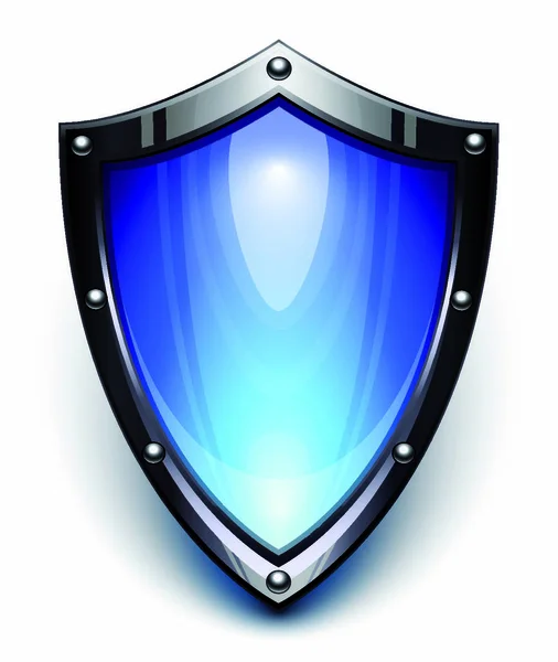 Blue Security Shield Sign Graphic Illustration — Stock Vector