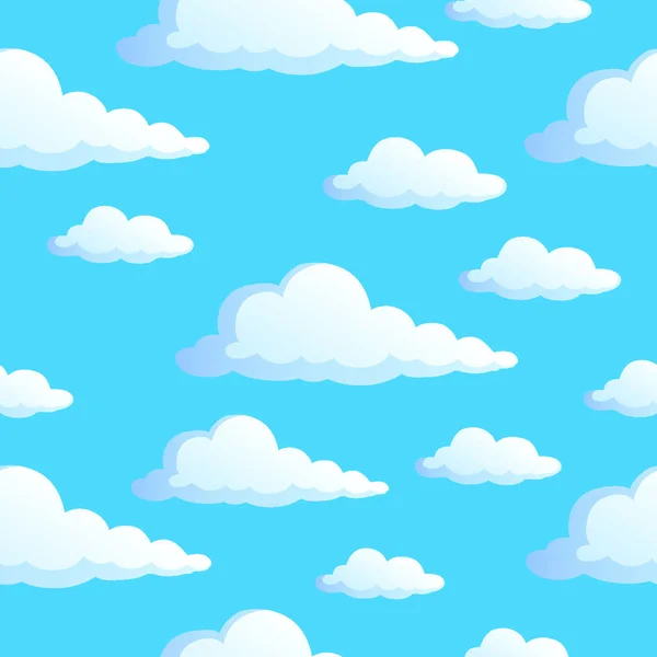 Fundo Sem Costura Com Nuvens Ilustração Vetorial —  Vetores de Stock