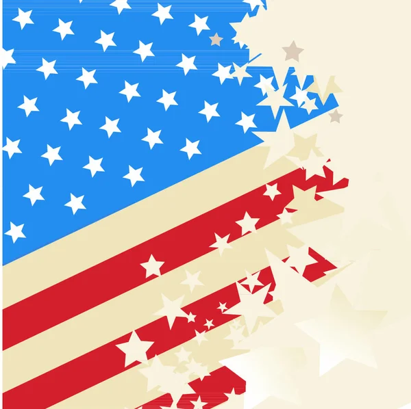 Amerikanische Flagge Mit Grunge Stars — Stockvektor