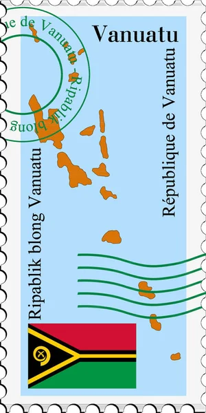 从瓦努阿图寄来的信 — 图库矢量图片