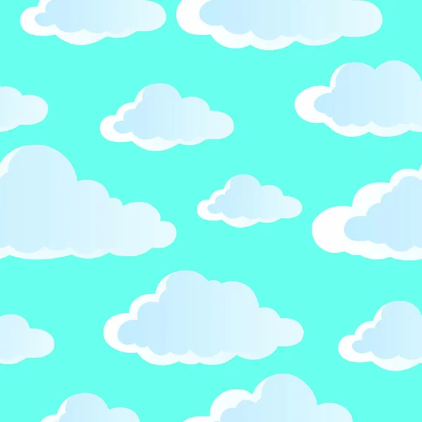 Naadloze Achtergrond Met Wolken Vector Illustratie — Stockvector