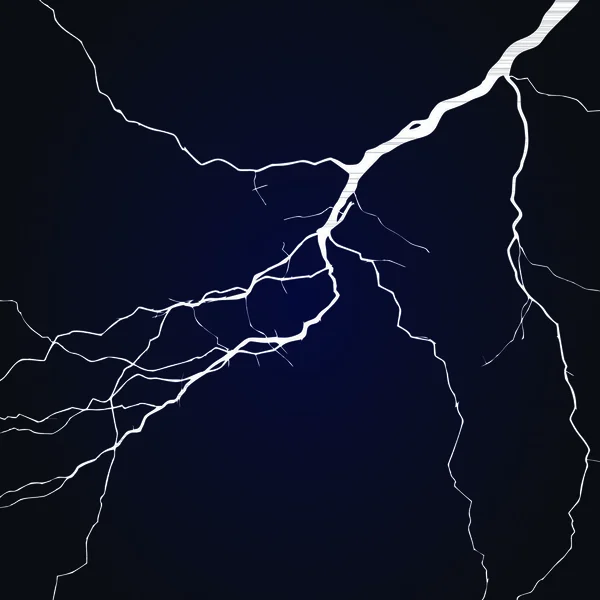 Lightning Night Sky Vector Illustration — Stock Vector