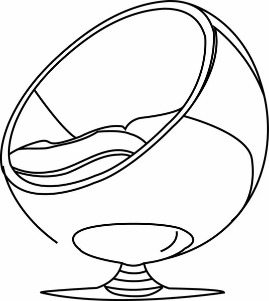 Яєчний Стілець Плоский Значок Векторні Ілюстрації — стоковий вектор