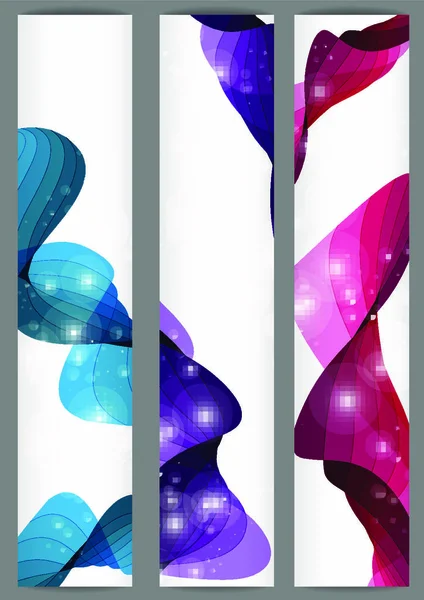 Ensemble Trois Bannières Illustration Vectorielle Eps — Image vectorielle