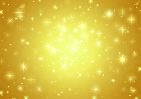 Χρυσό Φόντο Αστέρια Μοτίβο Διακοπών Διανυσματική Απεικόνιση — Διανυσματικό Αρχείο