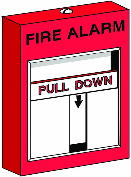 Fire Alarm Sign Graphic Illustration — Stock Vector