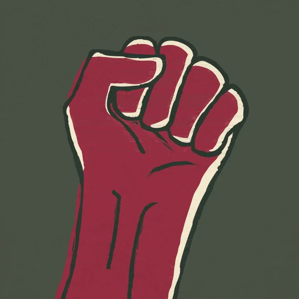 Ilustrasi Kepalan Tangan Simbol Revolusi Vektor Eps10 - Stok Vektor