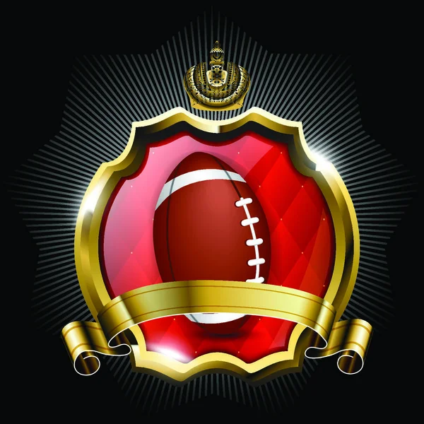 Znak Sportovního Šampiona Rugby Fotbalu — Stockový vektor