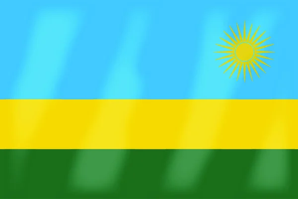 Det Afrikanske Lands Flag Rwanda – Stock-vektor