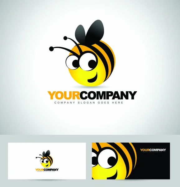Biene Logo Designkonzept Abstraktes Creative Bee Icon Honey Producer Logo — Stockvektor