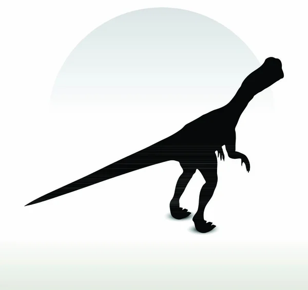 Imagen Vectorial Dinosaurios Dilofosaurio Aislado Sobre Fondo Blanco — Vector de stock