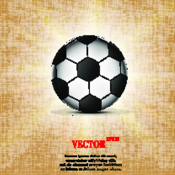 Ícone Bola Futebol Plano Geométrico Abstrato Fundo Ilustração Vetorial Eps10 —  Vetores de Stock