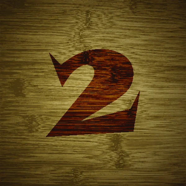 Символ Номер Два Значок Плоский Сучасний Веб Дизайн Довгою Тінь — стоковий вектор