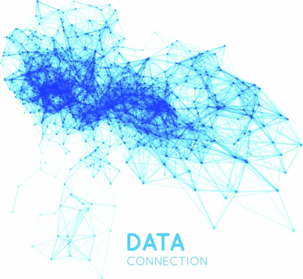 Abstrakcyjne Połączenie Sieciowe Tło Technologii Wektorowej Białym Tle — Wektor stockowy