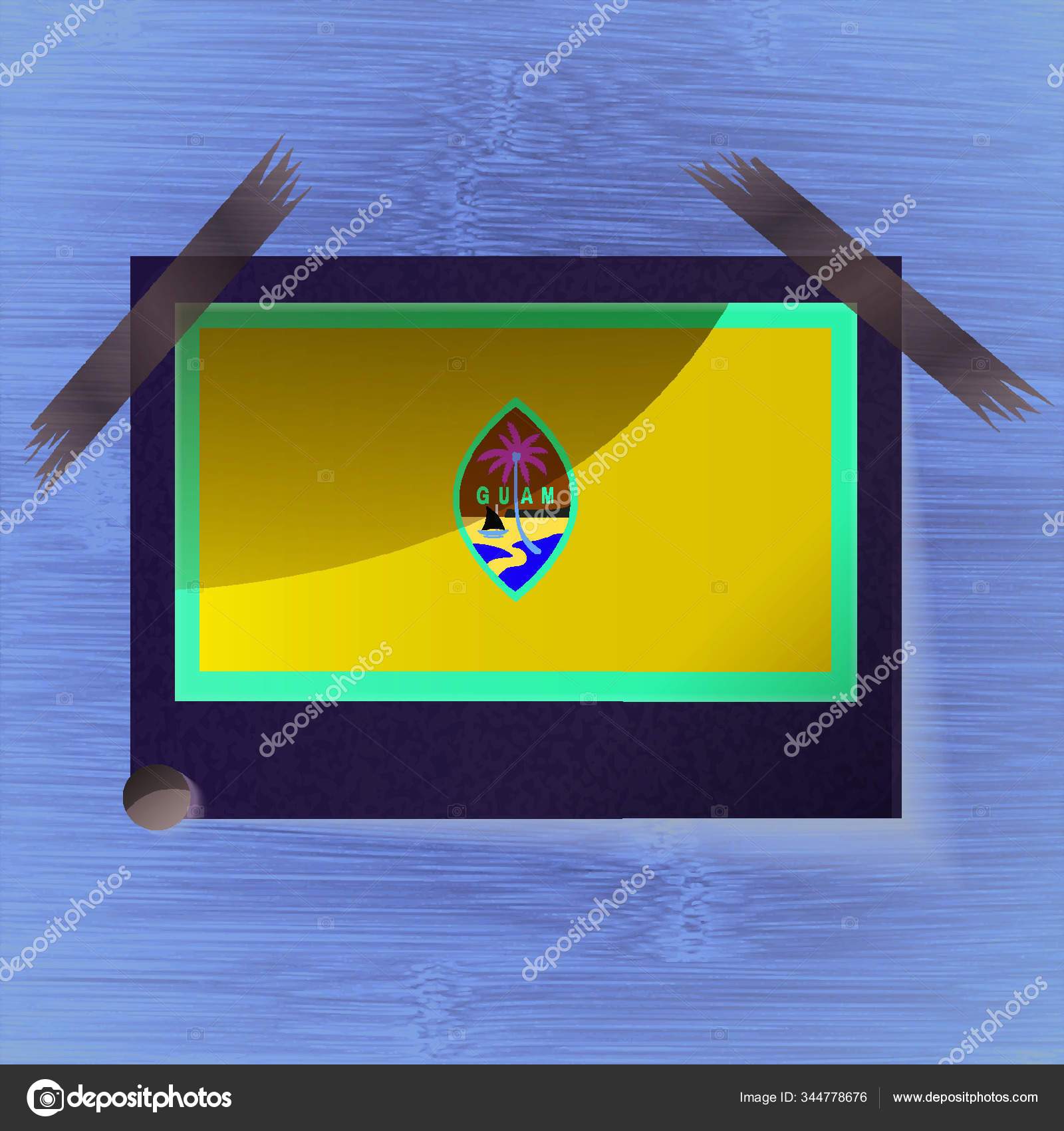 Flags Guam Frame Wooden Texture Vector Illustration Stock Vector by ©YAYImages 344778676