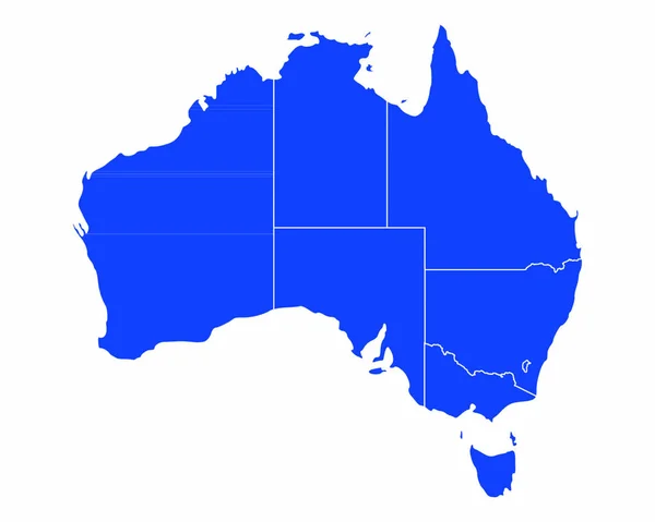 Mapa Austrália Ilustração Gráfica —  Vetores de Stock