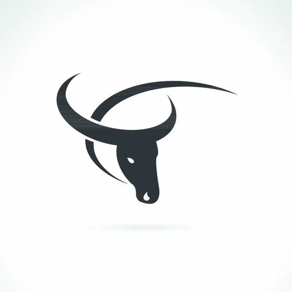 Imagem Vetorial Desenho Búfalo Sobre Fundo Branco —  Vetores de Stock
