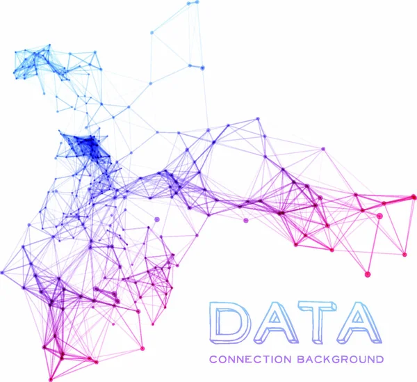 Abstrakcyjne Połączenie Sieciowe Tło Technologii Wektorowej Białym Tle — Wektor stockowy