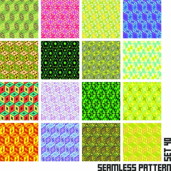 Seamless Pattern Abstract Background Great Collection — Stock Vector