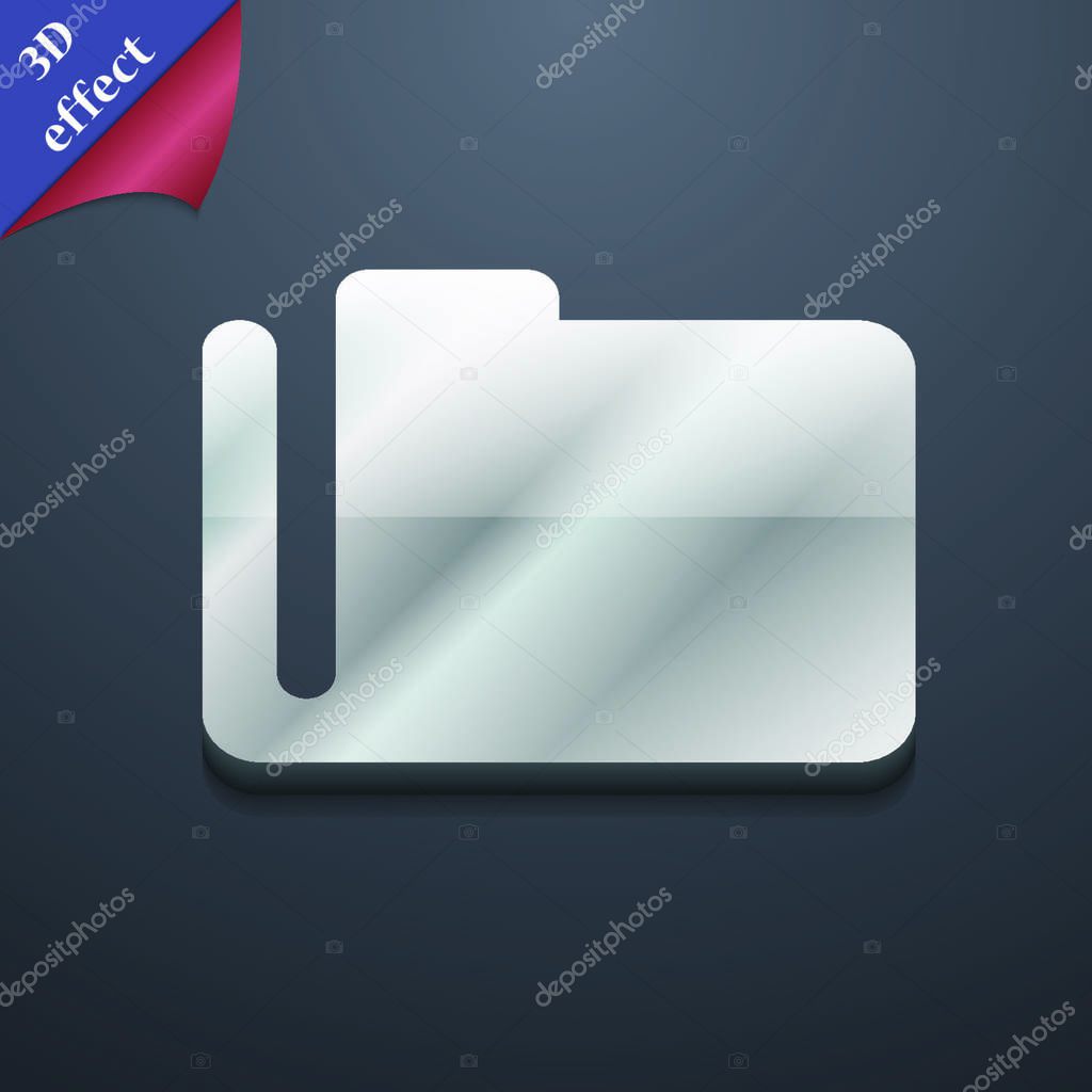 Símbolo Icono Carpeta Documento Estilo Diseño Moderno Moderno Con ...