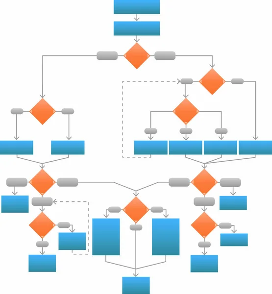 Sehr Sauberes Einfaches Stilvolles Flussdiagramm Für Unternehmen Und Organisationen Vektorformaten — Stockvektor