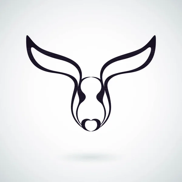 Ícone Plano Logotipo Coelho Ilustração Vetorial —  Vetores de Stock