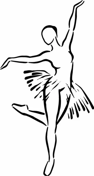 Μια Γυναίκα Μπαλαρίνα Που Χορεύει — Διανυσματικό Αρχείο