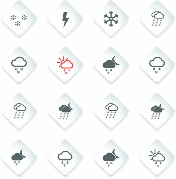 Clima Simplemente Iconos Para Web Interfaz Usuario — Archivo Imágenes Vectoriales