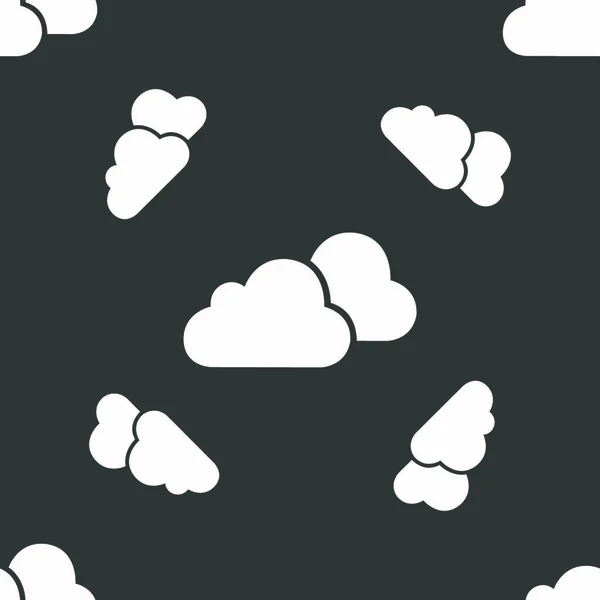 Wolken Symbolzeichen Nahtloses Muster Auf Grauem Hintergrund Vektorillustration — Stockvektor