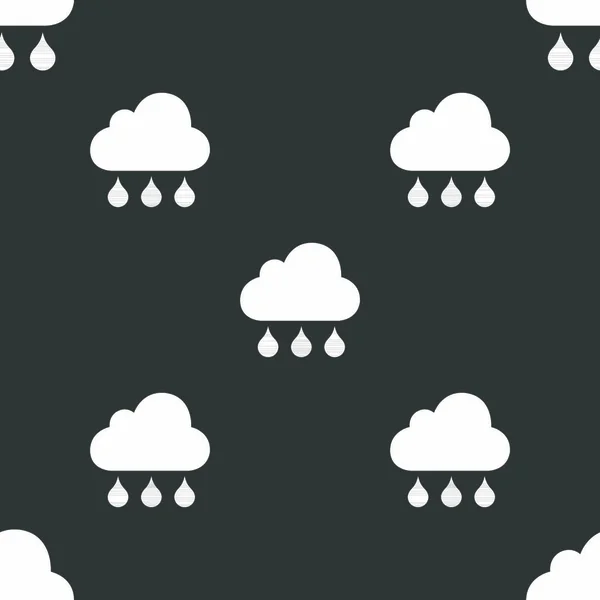 Signo Icono Lluvia Nube Patrón Sin Costuras Sobre Fondo Gris — Vector de stock