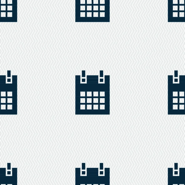 Знак Піктограми Сторінки Календаря Безшовний Візерунок Геометричною Текстурою Векторні Ілюстрації — стоковий вектор
