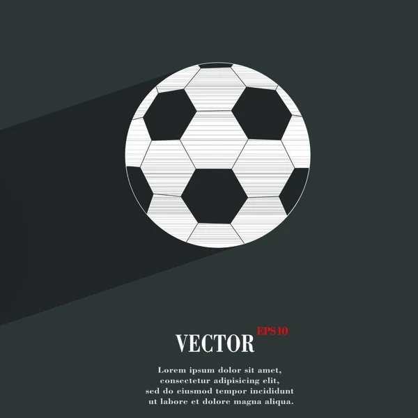 Símbolo Futebol Design Web Moderno Plano Com Sombra Longa Espaço —  Vetores de Stock