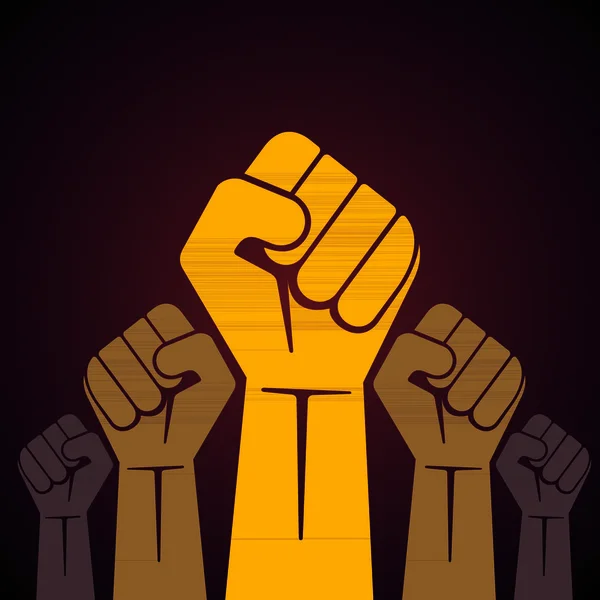 Сжатый Кулак Знак Протеста — стоковый вектор