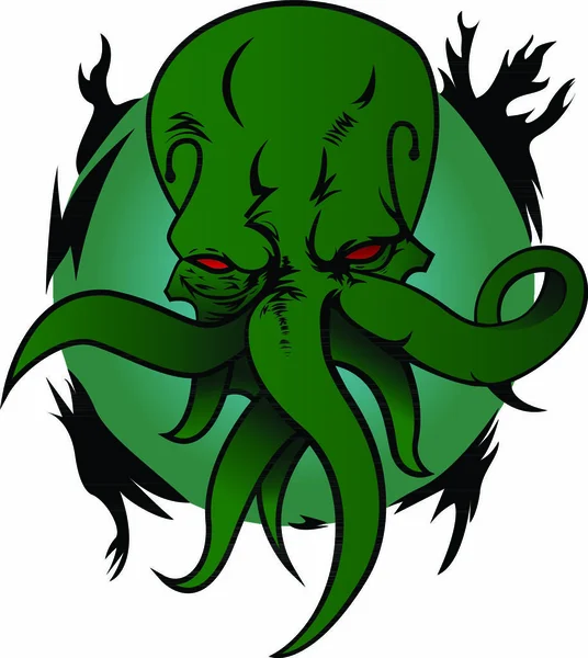 Vector Ilustración Del Monstruo Cthulhu — Archivo Imágenes Vectoriales