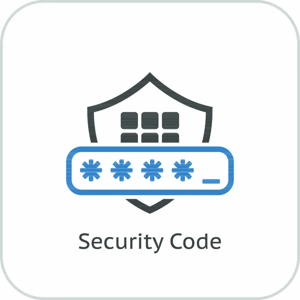 安全密码图标 平面设计 业务概念孤立解说 — 图库矢量图片