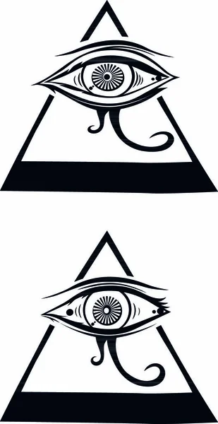 Horus One Eye Theme Vector Art Illustration — стоковый вектор