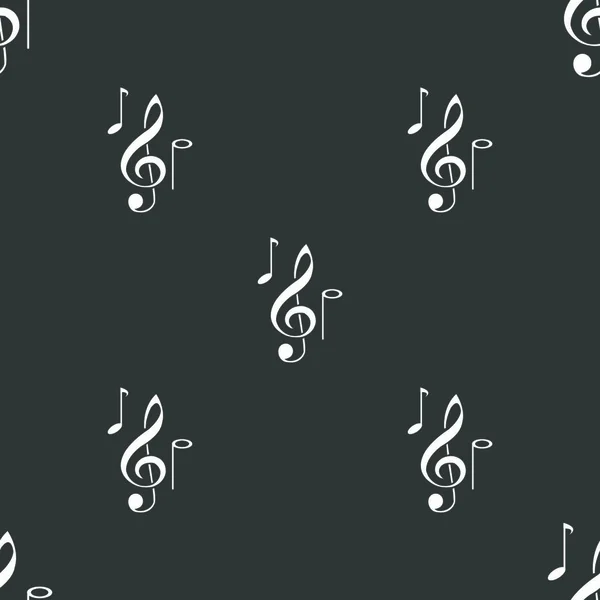 Μουσικές Νότες Σύμβολο Απρόσκοπτη Μοτίβο Γκρι Φόντο Εικονογράφηση Διανύσματος — Διανυσματικό Αρχείο