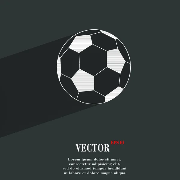 Símbolo Futebol Design Web Moderno Plano Com Sombra Longa Espaço —  Vetores de Stock