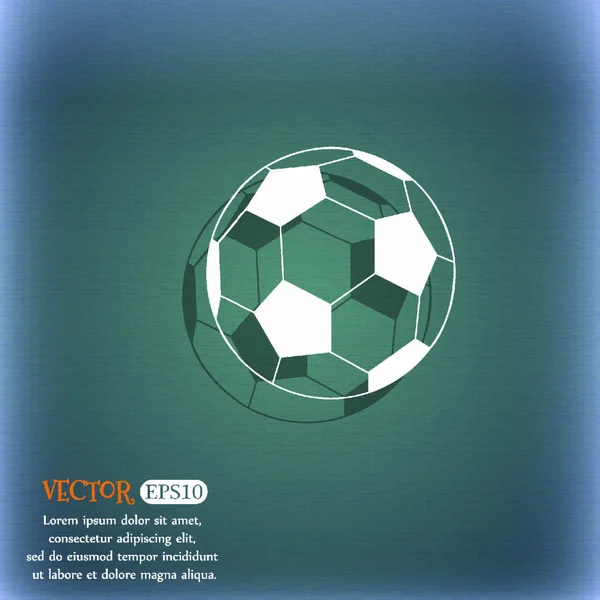 Ícone Futebol Fundo Abstrato Azul Verde Com Sombra Espaço Para —  Vetores de Stock