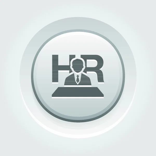 Recruitment Icon Business Concept Grey Button Design — Stock Vector
